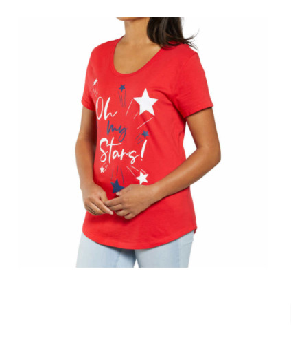 Galt Ladies American Flag USA Tee T-Shirt
