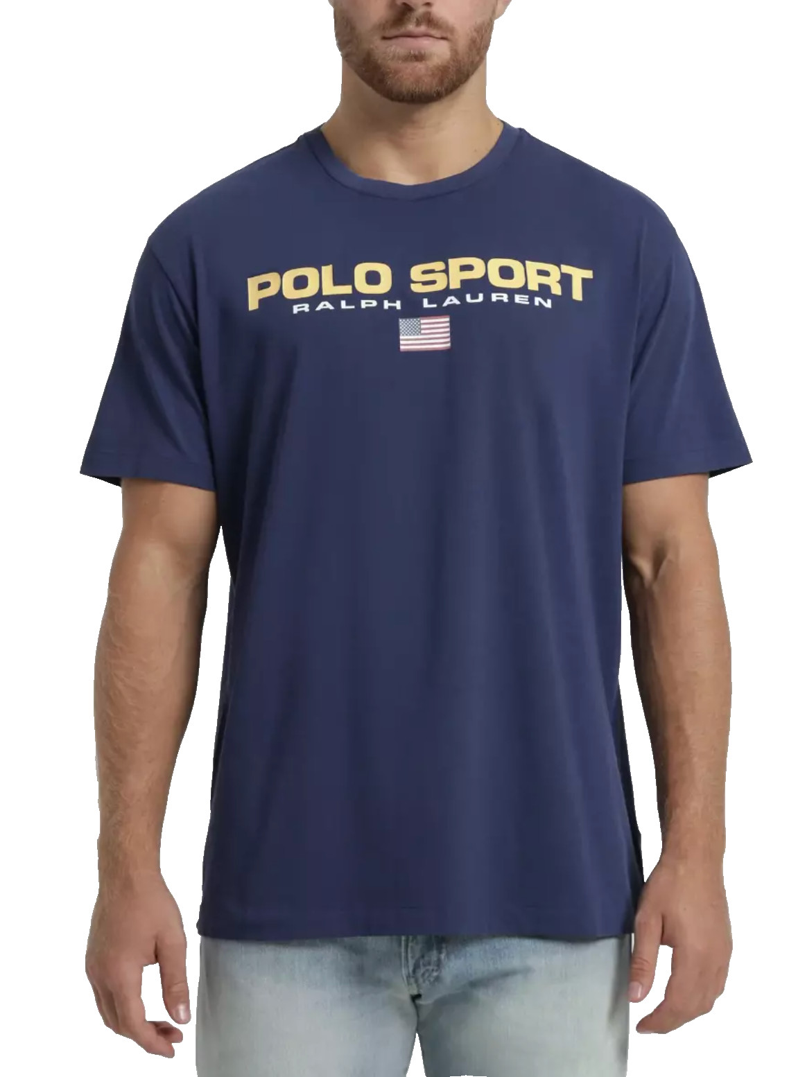 POLO RALPH LAUREN FLAG LOGO TEE T-Shirt Tee Classic Fit Pure Cotton Top Bnwt S