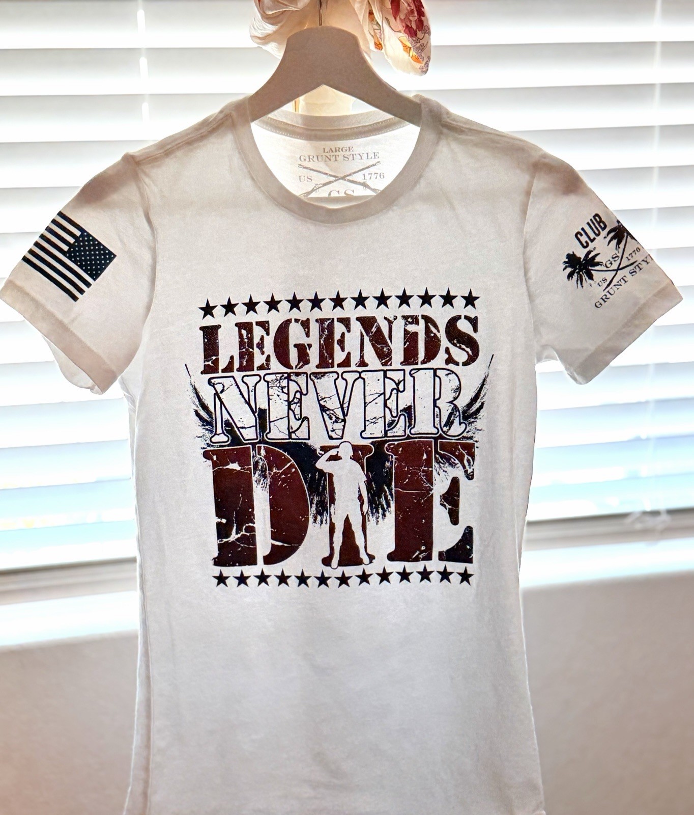 Grunt Style Legends Never Die Cotton T-Shirt – Women’s Large