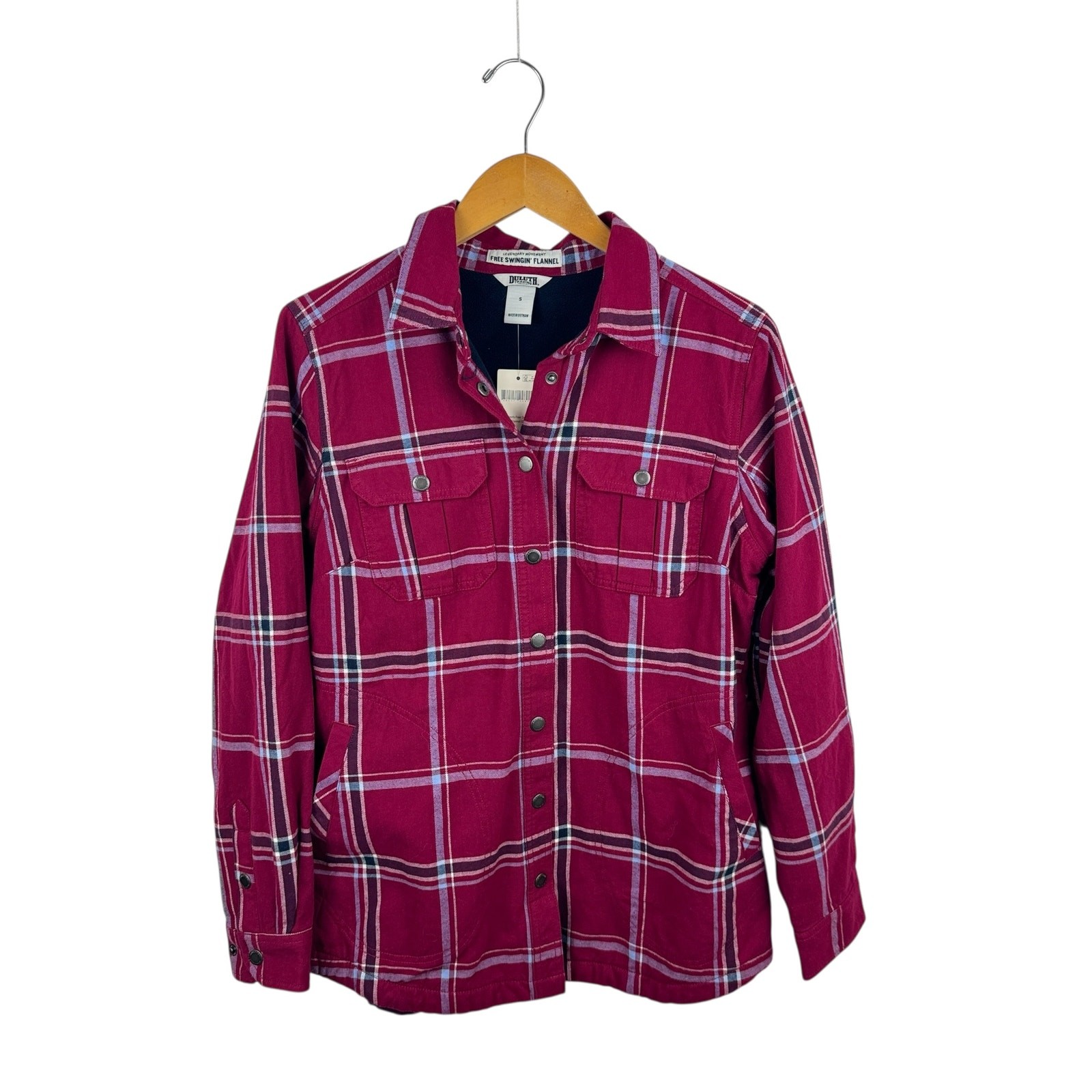 NWT Duluth Women’s Free Swingin’ Lined Flannel Shirt Jacket S
