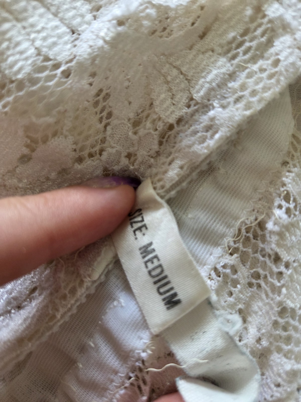 VTG Y2K On Gossamer Ivory Lace Corset Crop Top M Off Shoulder Boned Coquette