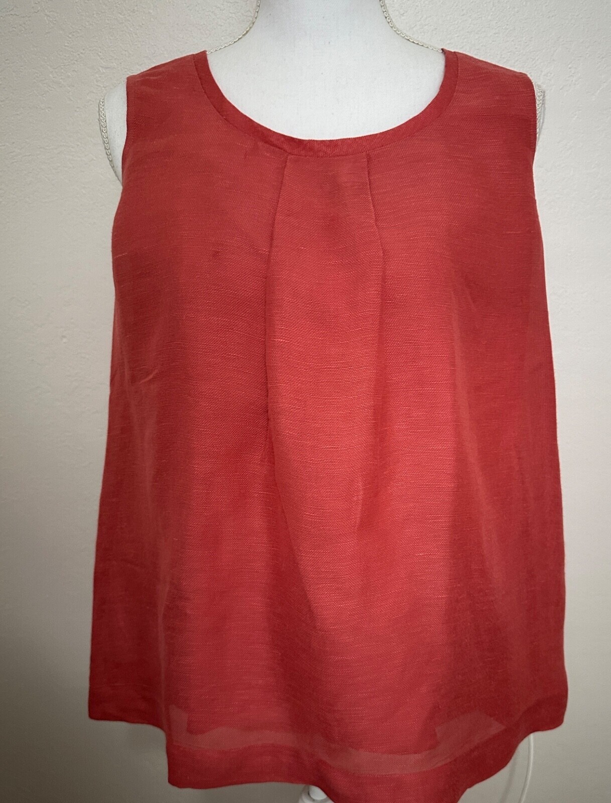 J.Jill S/L Linen Top Silk & Linen Fully Lined SZ M EUC