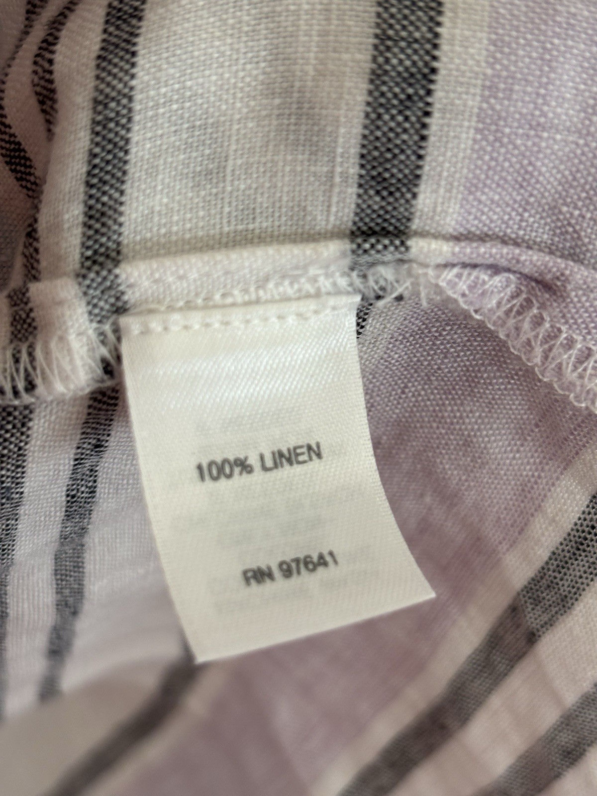 J. Jill Love Linen Women’s White Striped Buttoned-Back Top Size XS $99