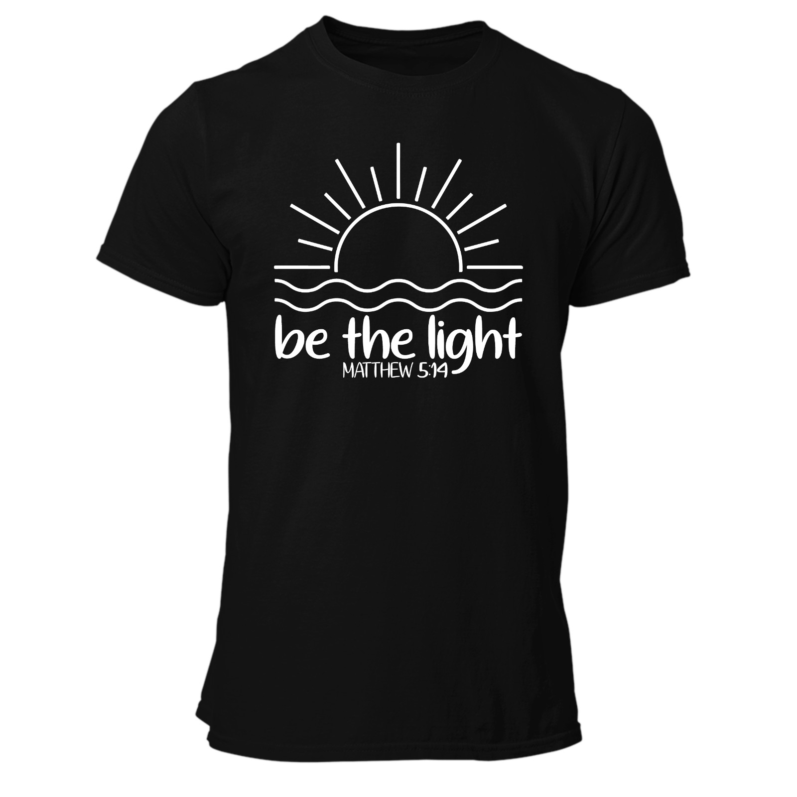 Be The Light Bible Verse Christian T Shirt, Church Gift, Jesus, Unisex S-2XL