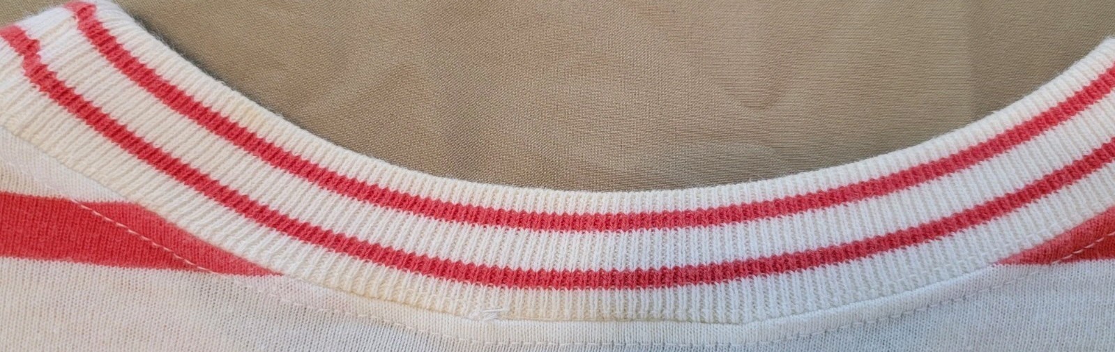 Vtg Womans Dockers Since 1950, Levi’s Coral/Peach Stripes Shoulder Pads Small