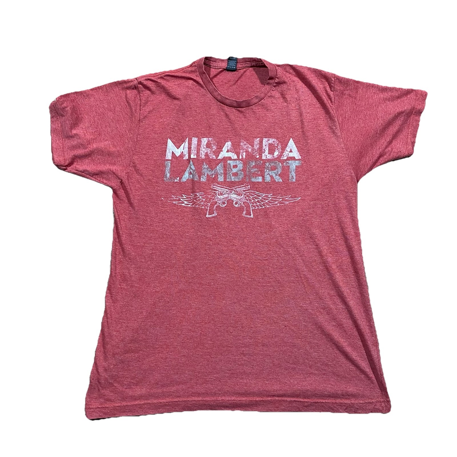 Miranda Lambert Womens Tee L Red Graphic Country Music Shirt Tultex Soft Blend