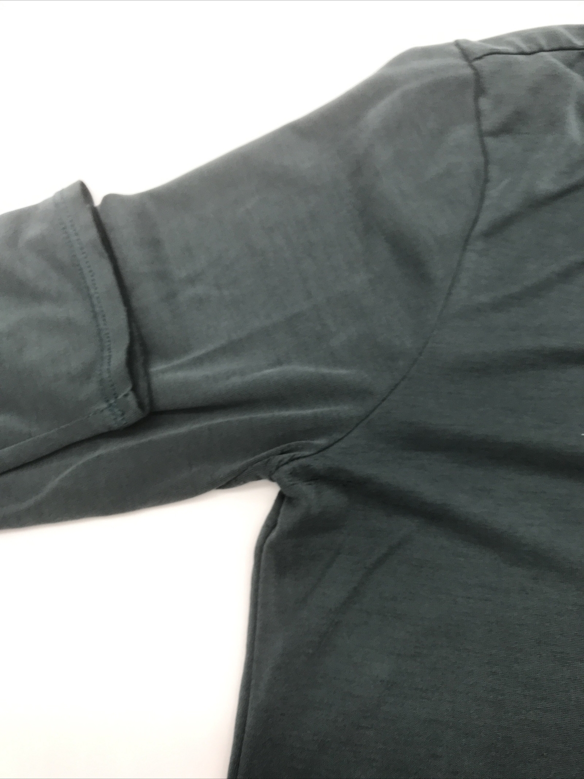 Green Envelope Blouse Women Small Green 3/4 Zip V-Neck Long Sleeve…#1042