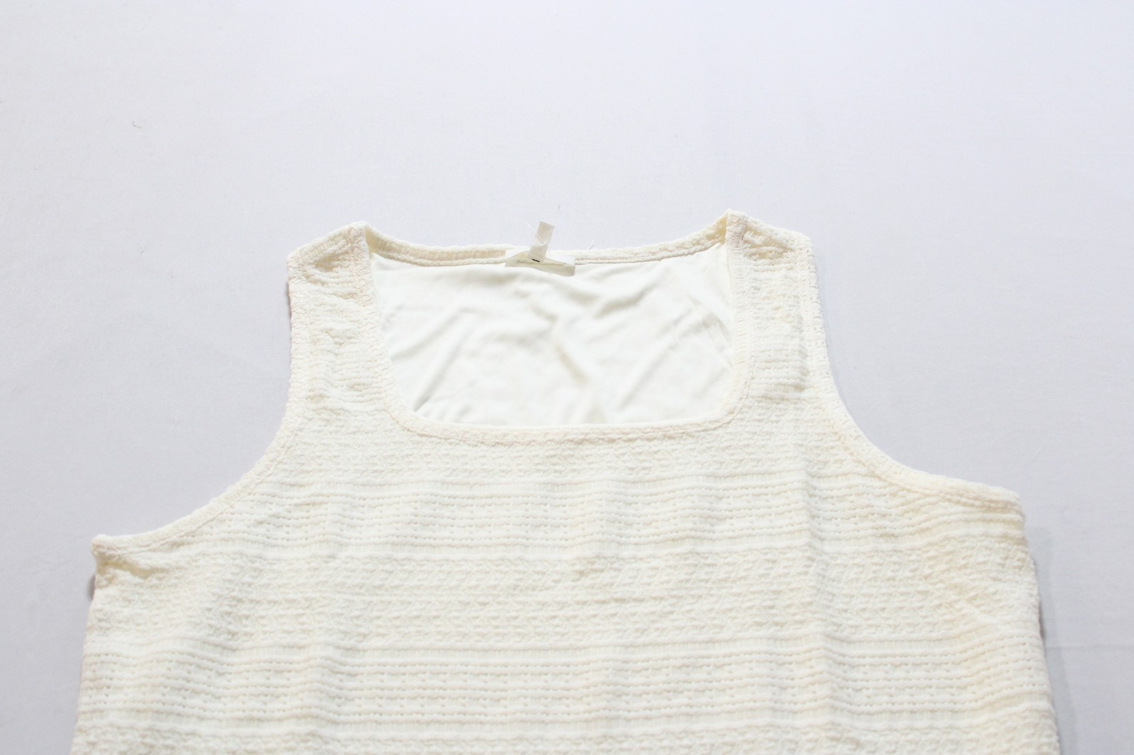 Maurices Women’s Plus Lined Textured Sweater Tank Top AC2 Ivory Size: 1X NWT