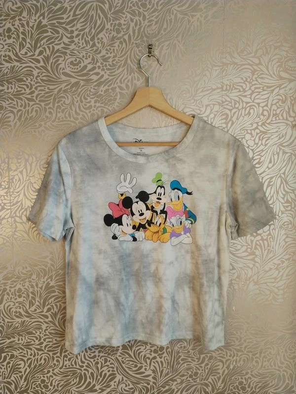 Disney Official Merchandise Mickey Mouse Graphic Slightly Cropped T-Shirt UK 16