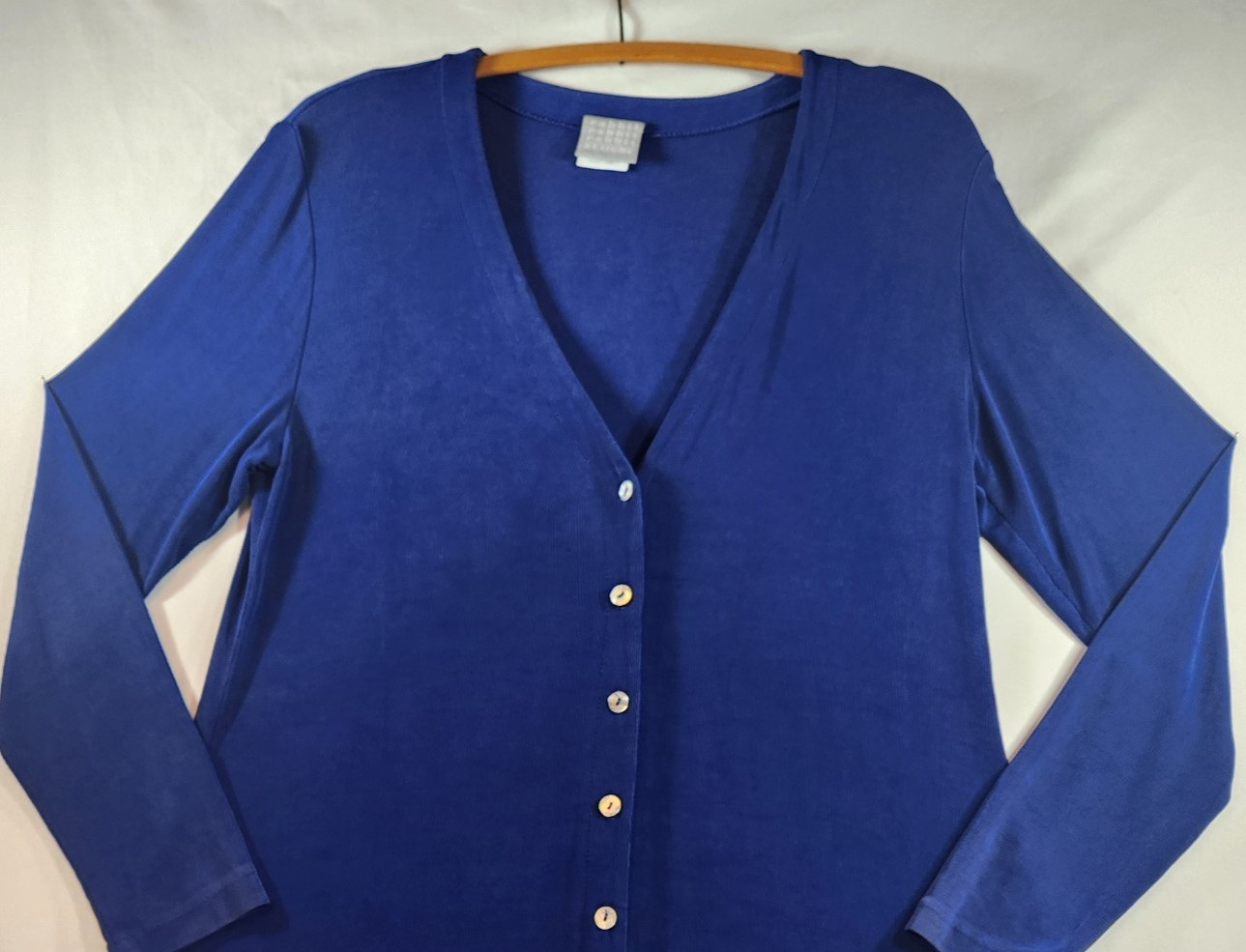 Rabbit Rabbit Rabbit Tunic Blouse Shirt Size 10M Blue Button Long Sleeve