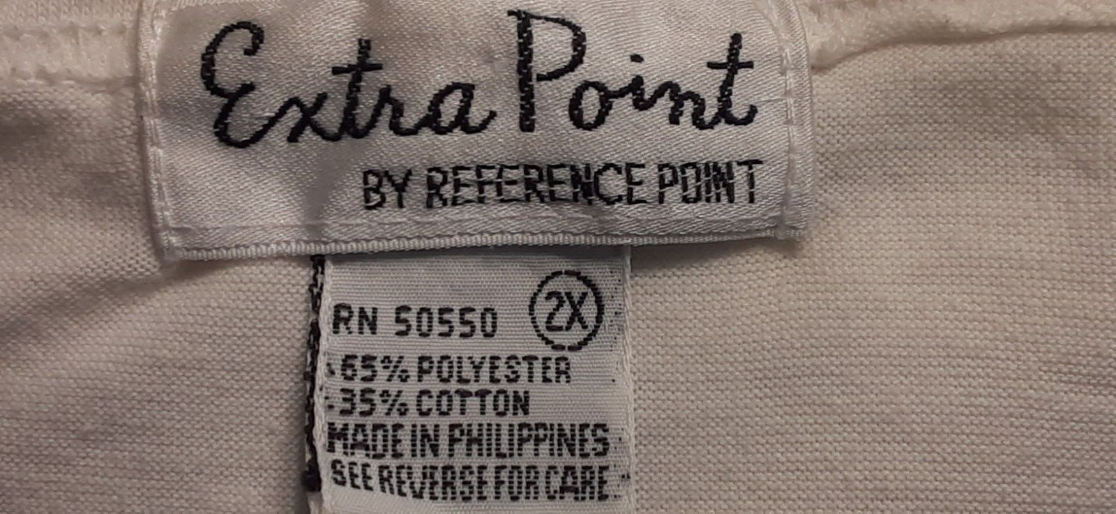 Extra Point by Reference Point White Tee Ladies Shoes Ribbons Sequins Plus 2X