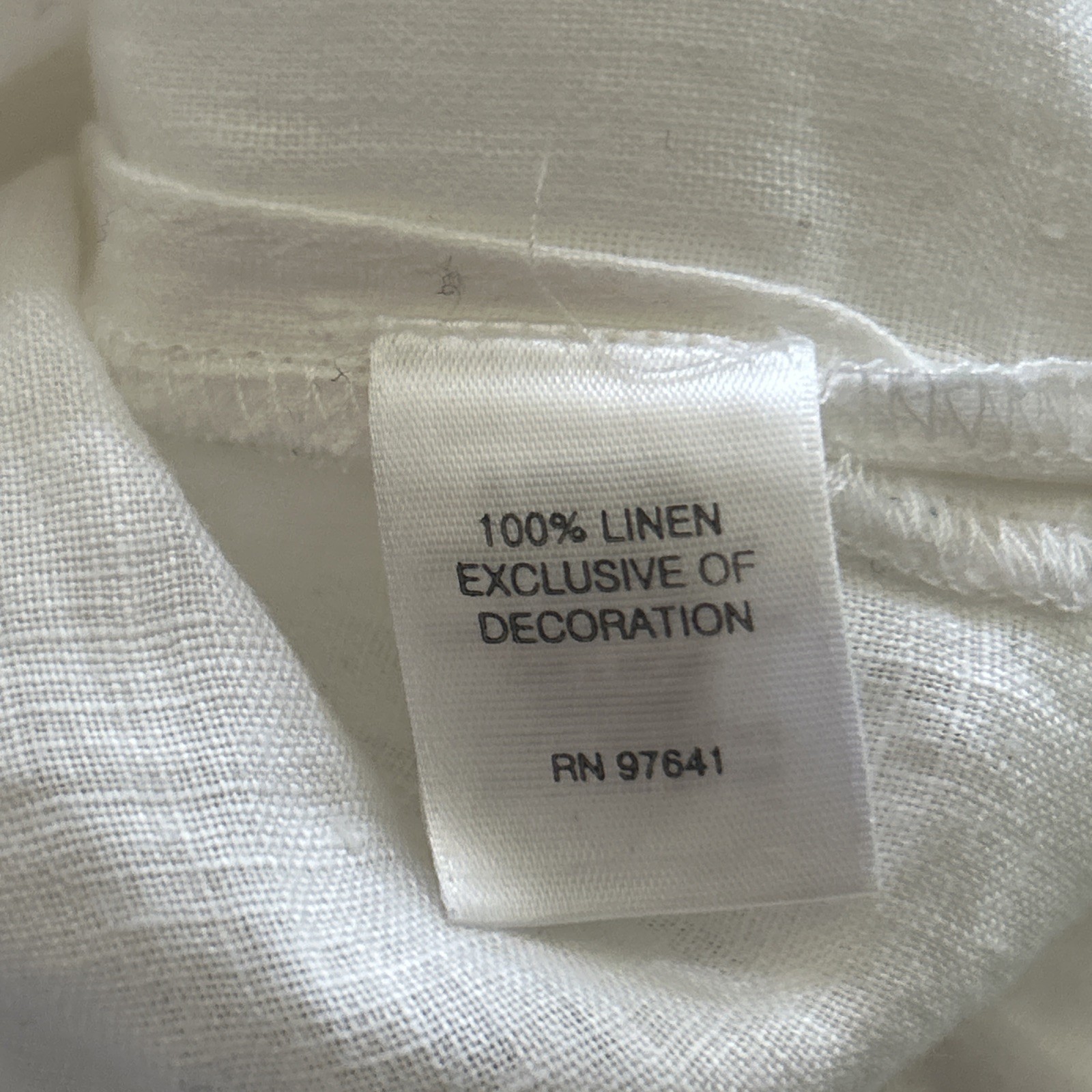 J. Jill Love Linen M White Top 3/4 Sleeve Boatneck Embroidery Details