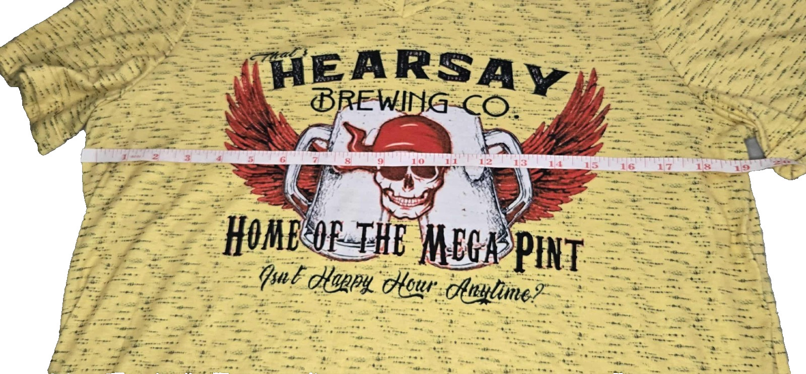 That’s Hearsay Brewing Company T-shirt Large Womens Yellow