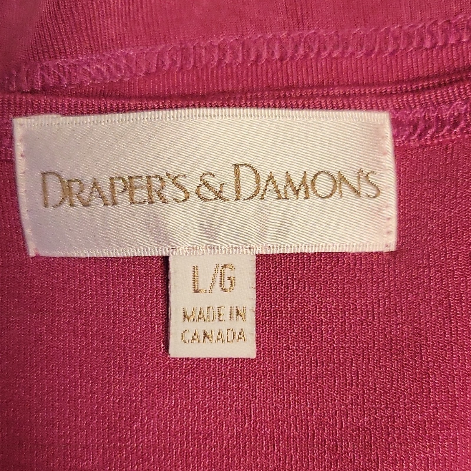 Draper’s & Damon’s Women’s Burgundy Solid Knit Sleeveless Scoop Neck Tank L/G