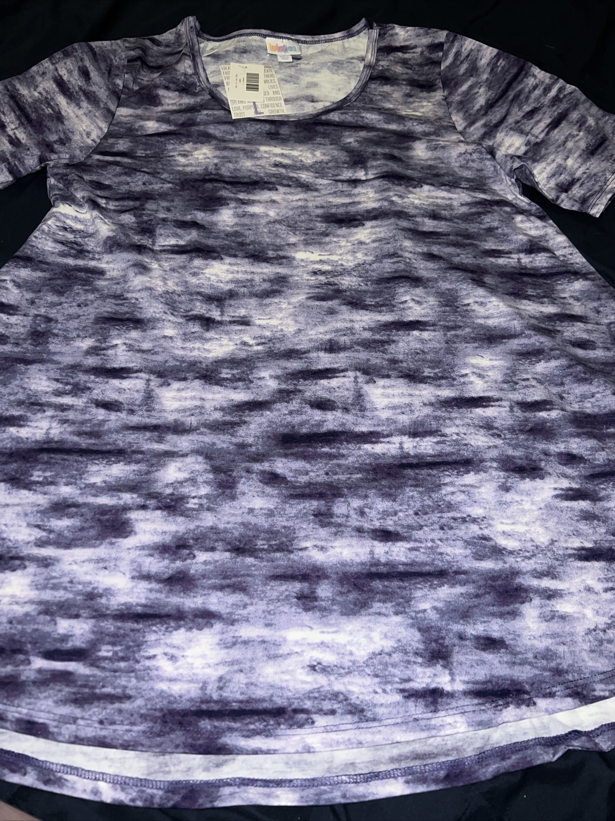 Lularore Perfect T Tunic 🦄 Purple White Tie Dye Unicorn Medium 12/14 14/16 New