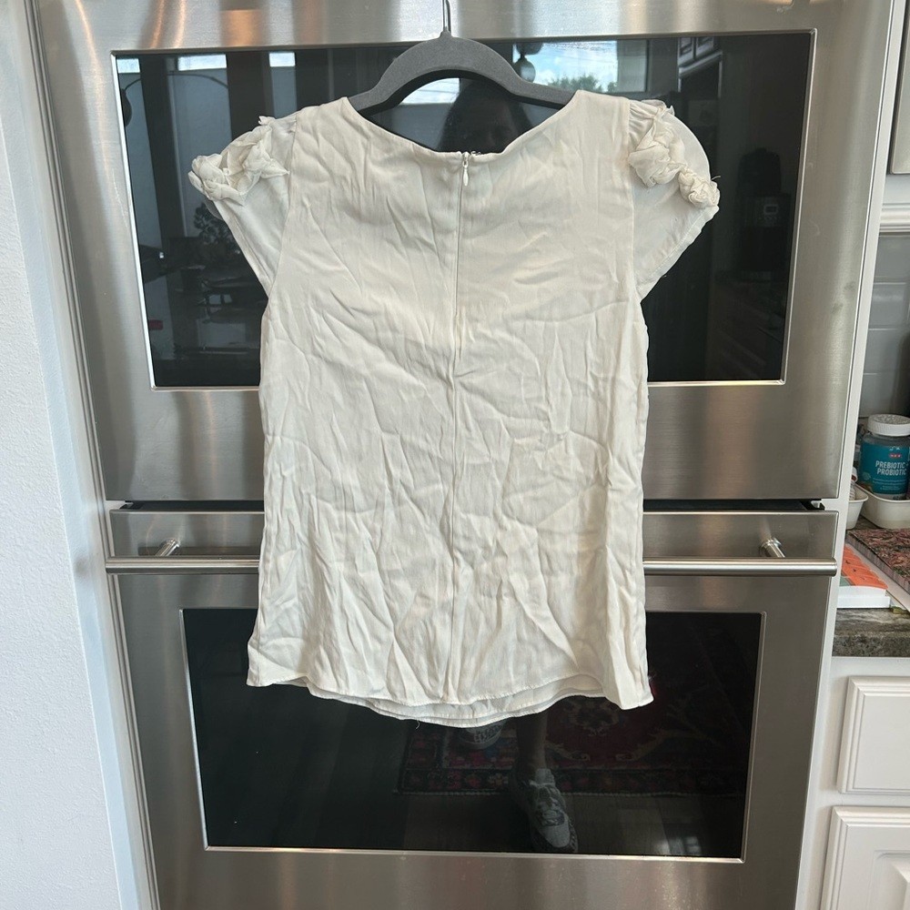 Alice + Olivia Blouse, missing size tag, S?, stain/missing flowers, see photos