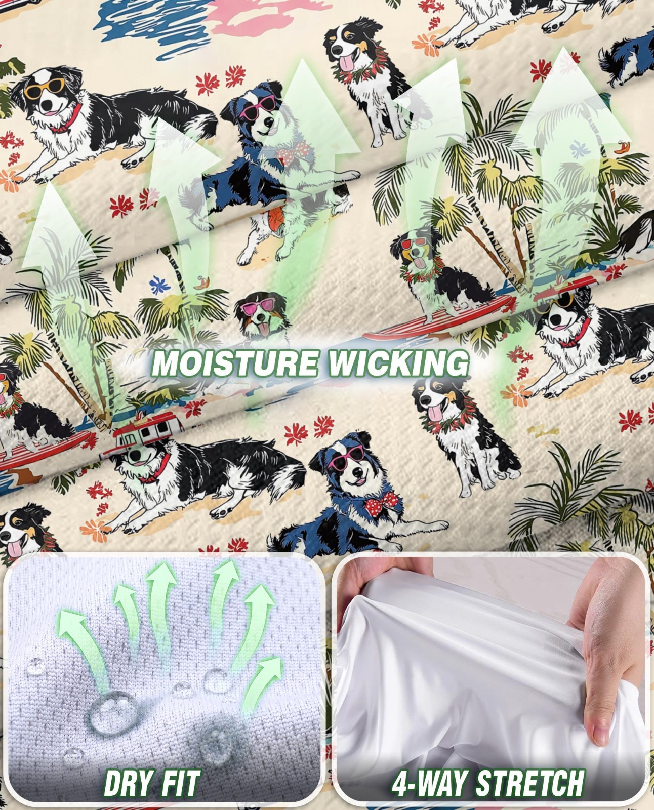 Women Sleeveless Polo Shirt Australian Shepherd Animal Graphic Top