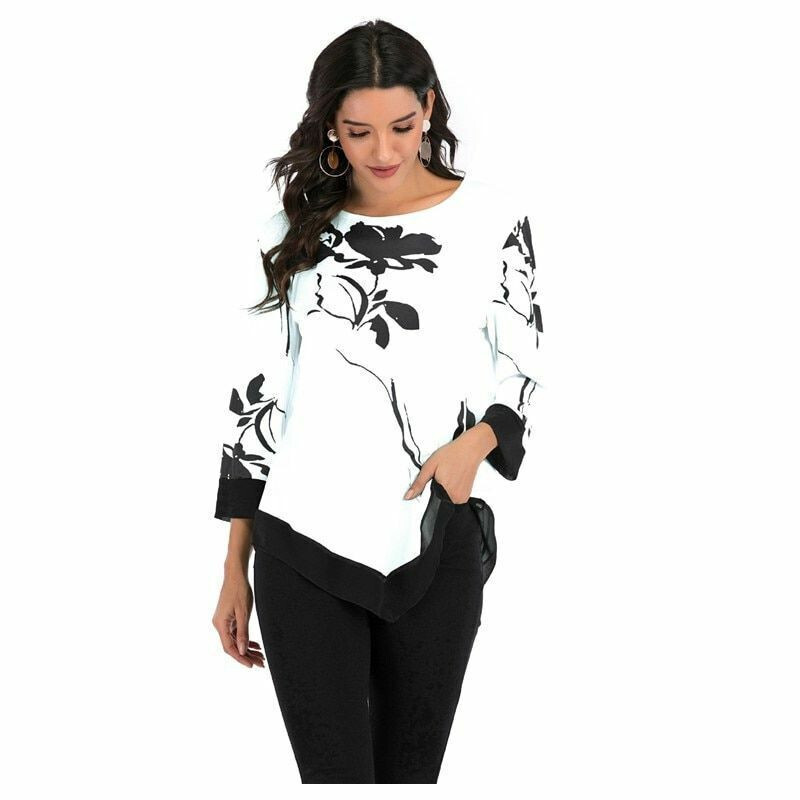 Blusas De Mujer Mangas Estampada Largas Elegante Camisa Para Mujer Blusa Moda