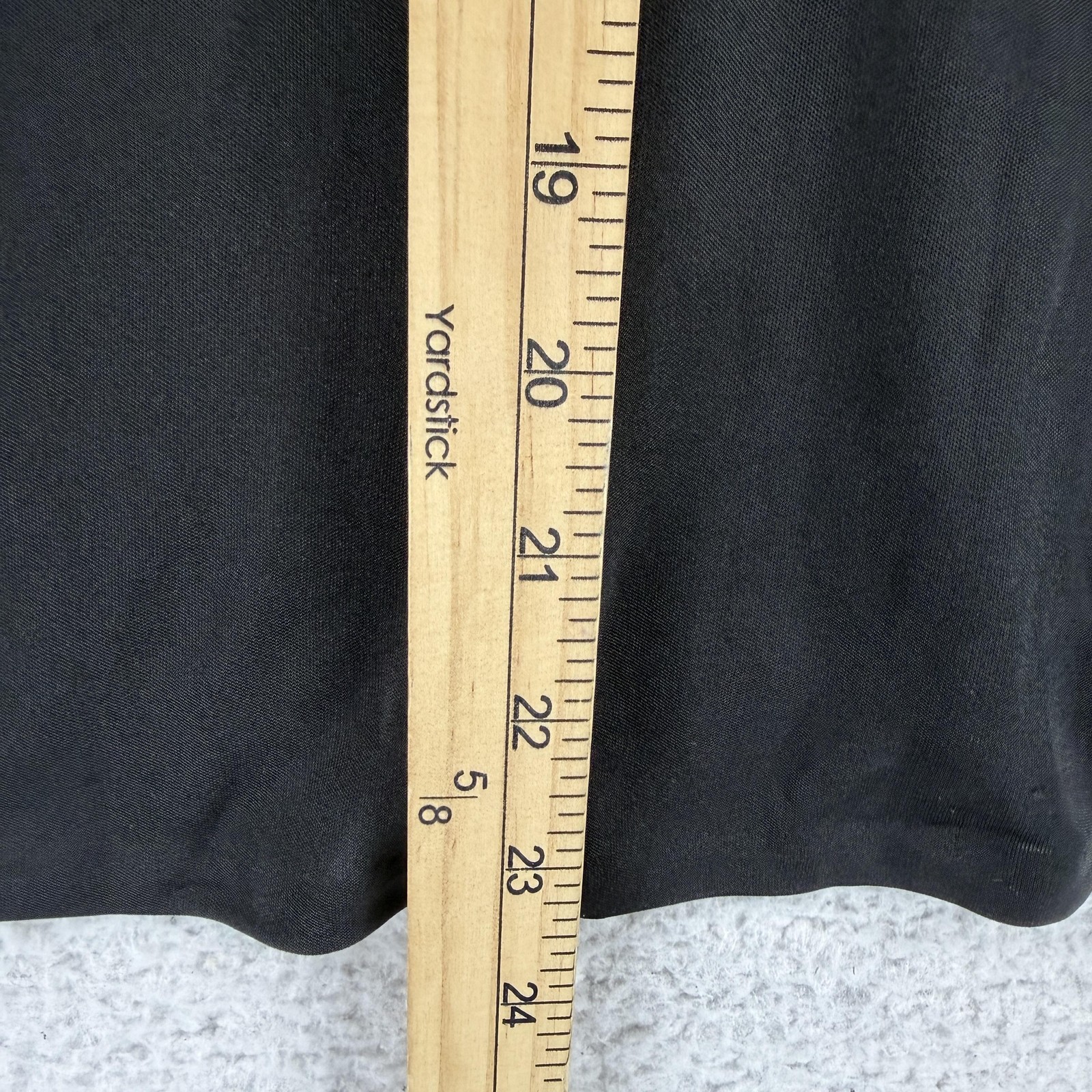 Express Shirt Womens Medium Black Crew Neck Ruched Drawstring Sleeve Tee Top NWT
