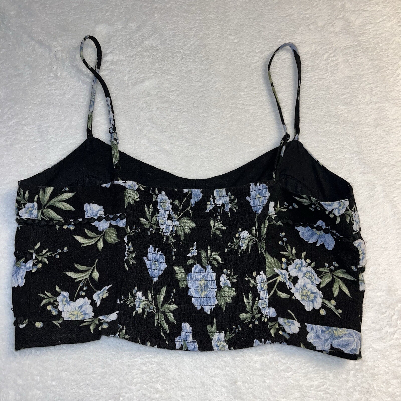 American Eagle Women’s Size Medium Halter Crop Floral Y2K Cottage Core Fairy