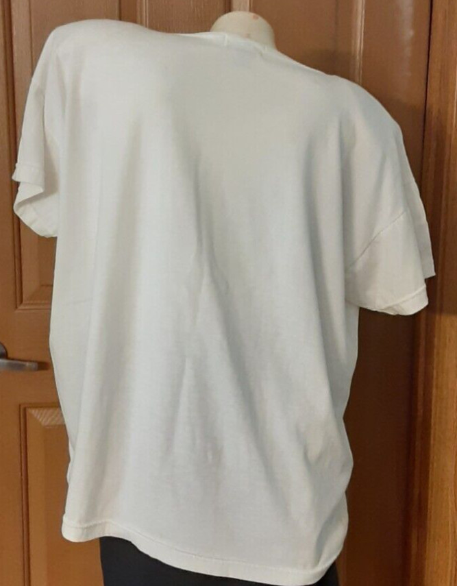 Extra Point by Reference Point White Tee Ladies Shoes Ribbons Sequins Plus 2X