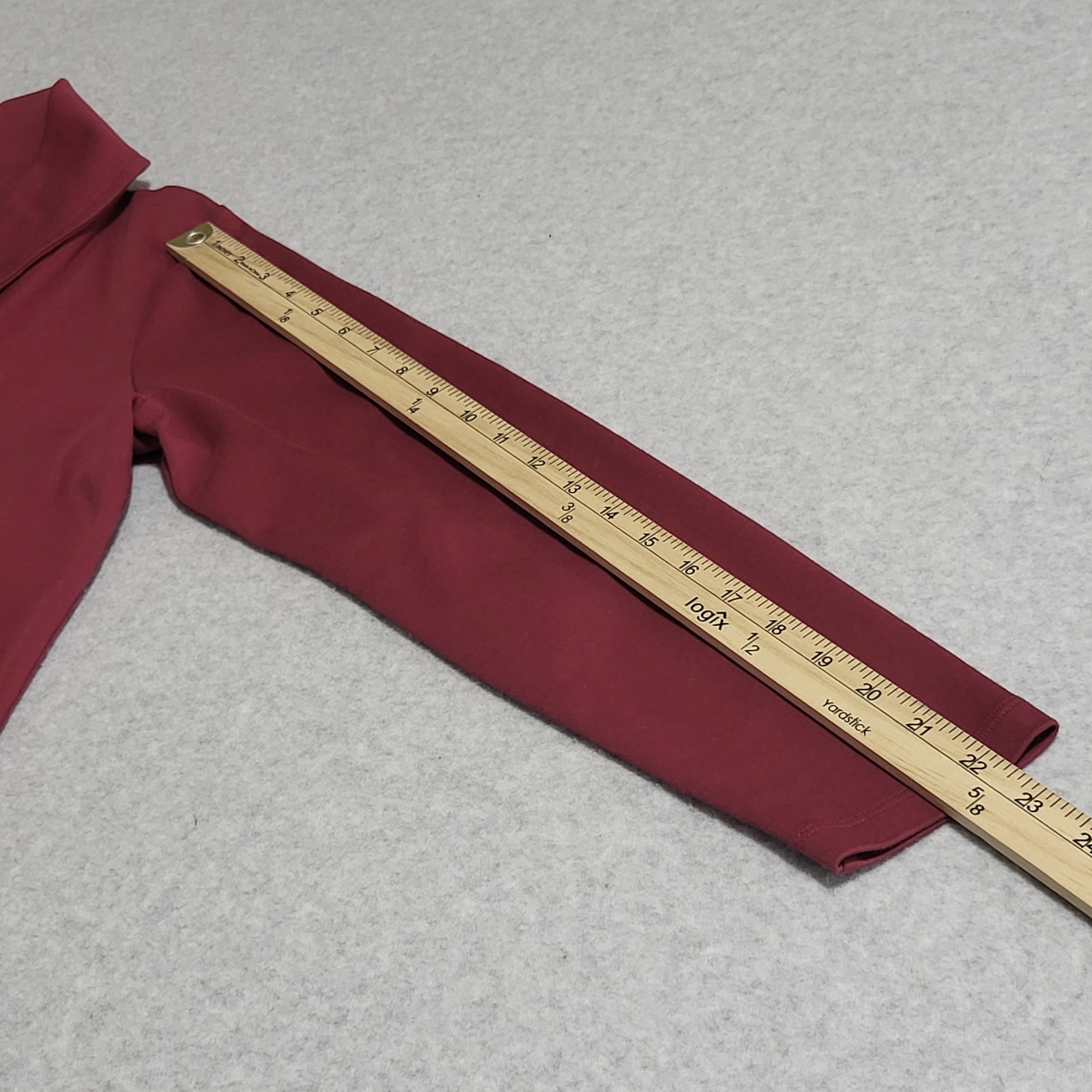 LLBean Top Women M 100% Cotton Dark Plum Shawl Collar Long Sleeve Preppy Casual