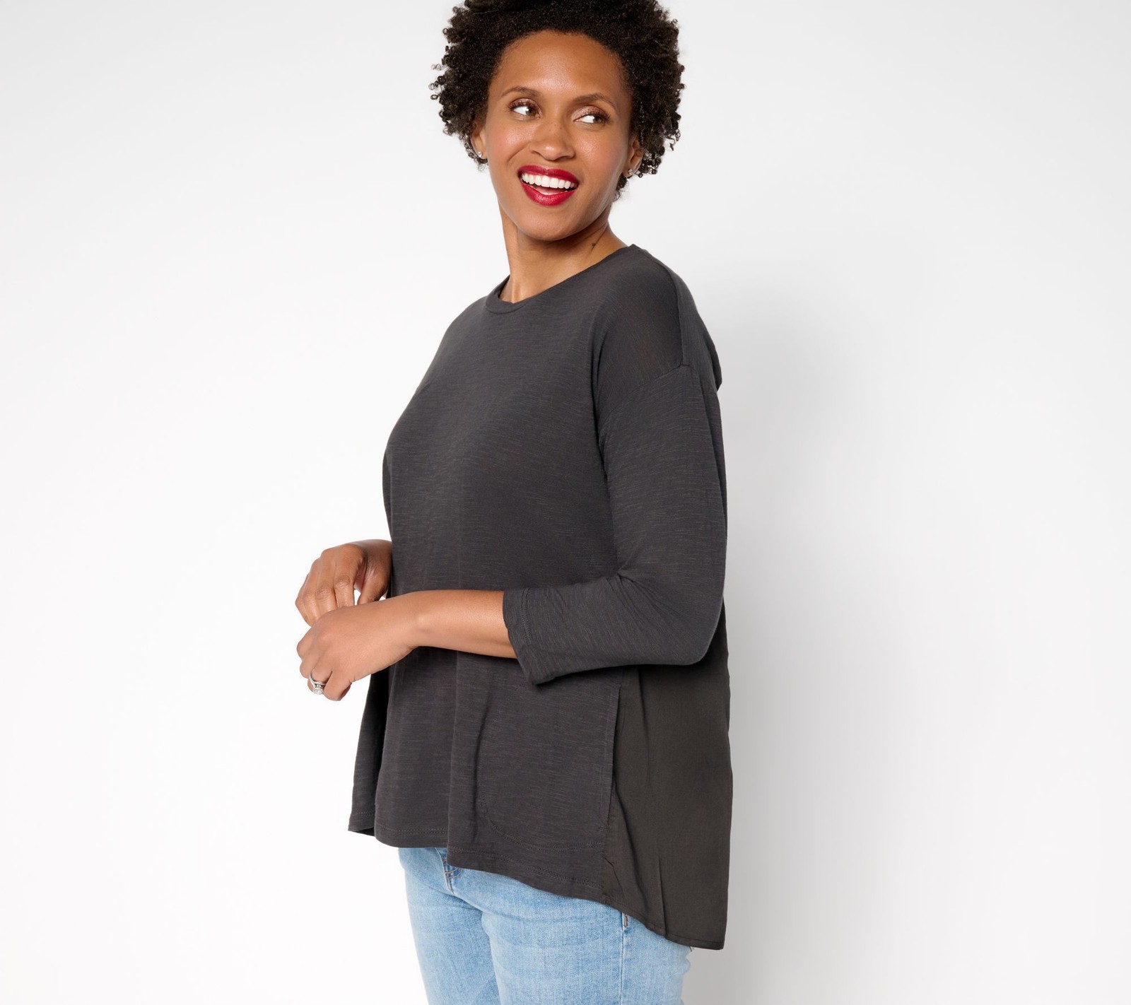 LEGO Women’s Top Sz L Sleeve A-Line Medium Grey Heather A698990
