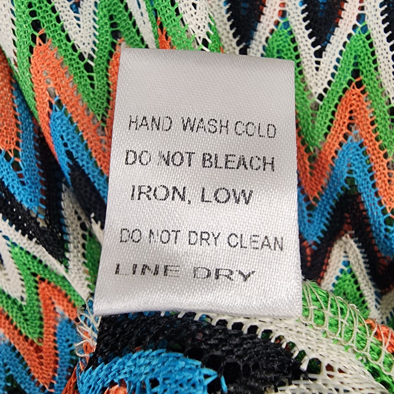 Lipslide Shirt Womens Medium Multicolor Chevron Zig Zag Mesh Knit Boho Festival