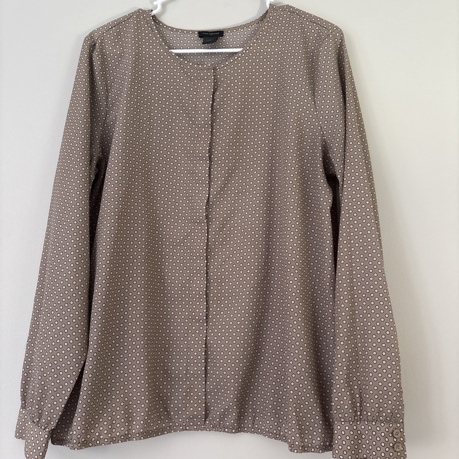 Ann Taylor Factory Blouse L Women’s Boho Long Sleeve Top