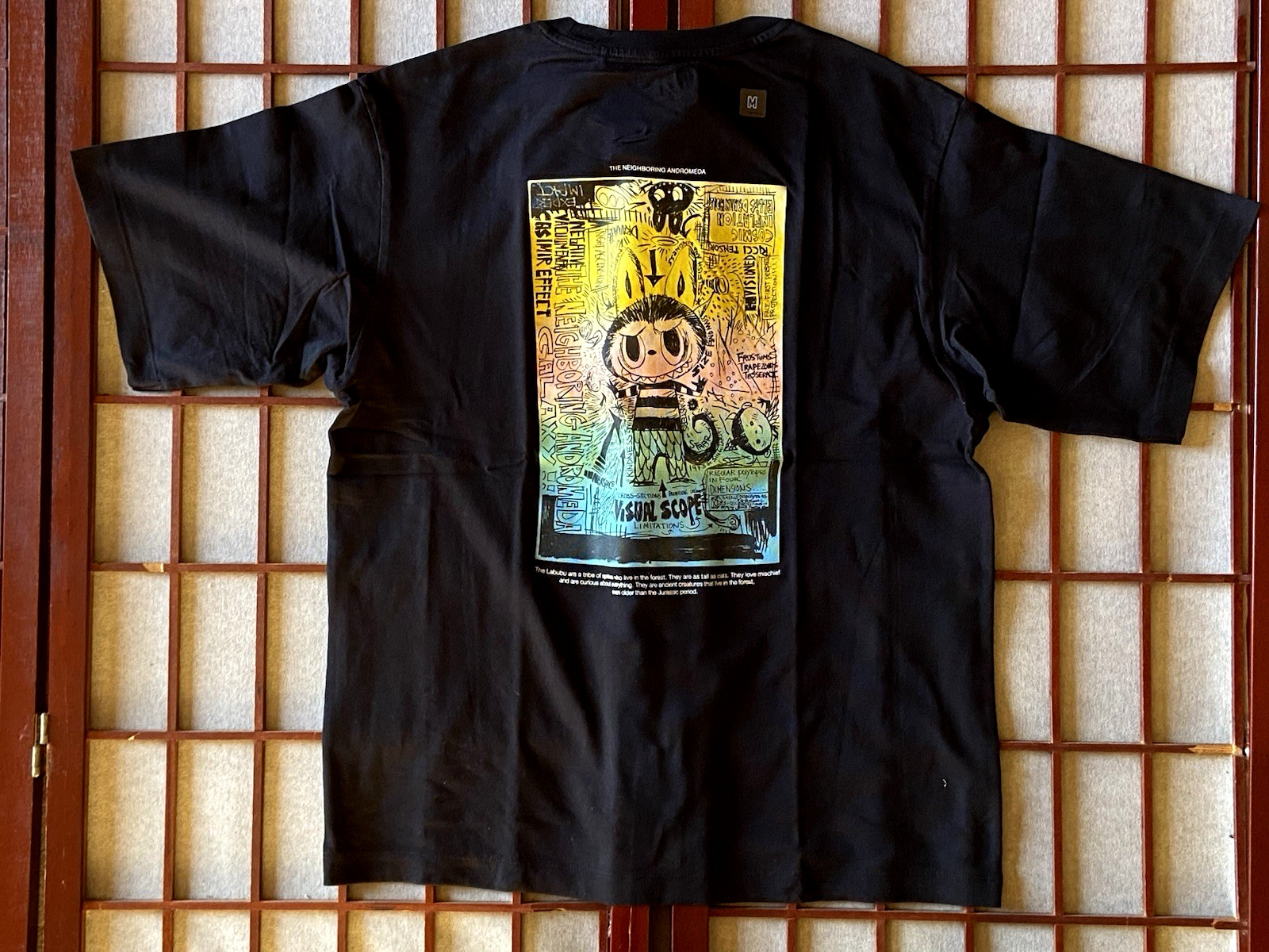 Uniqlo UT POP MART Labubu Monsters League Black Graphic T-Shirt Women Size Med