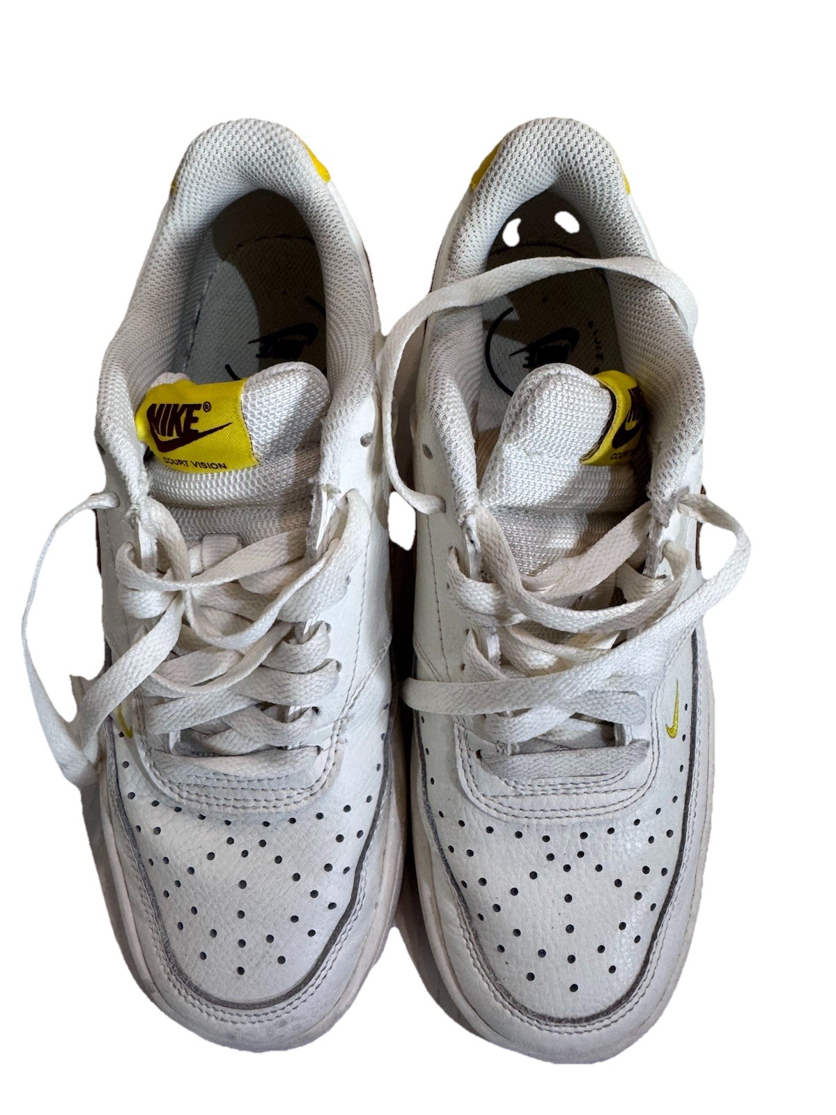 Nike Court Vision Low Top Leather Lace-Up Sneaker women US 8 CD5434-117