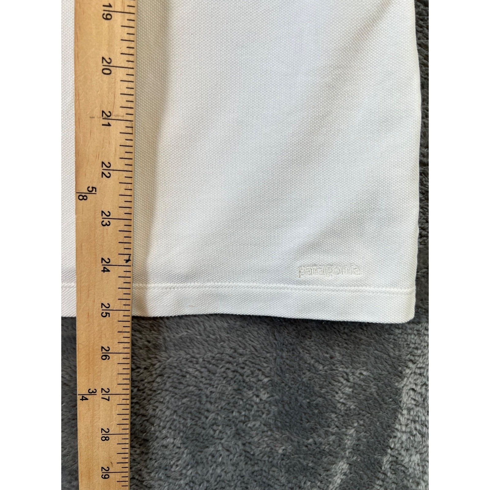 Patagonia Polo Shirt Womens XL White Organic Cotton Blend Preppy Active Outdoor