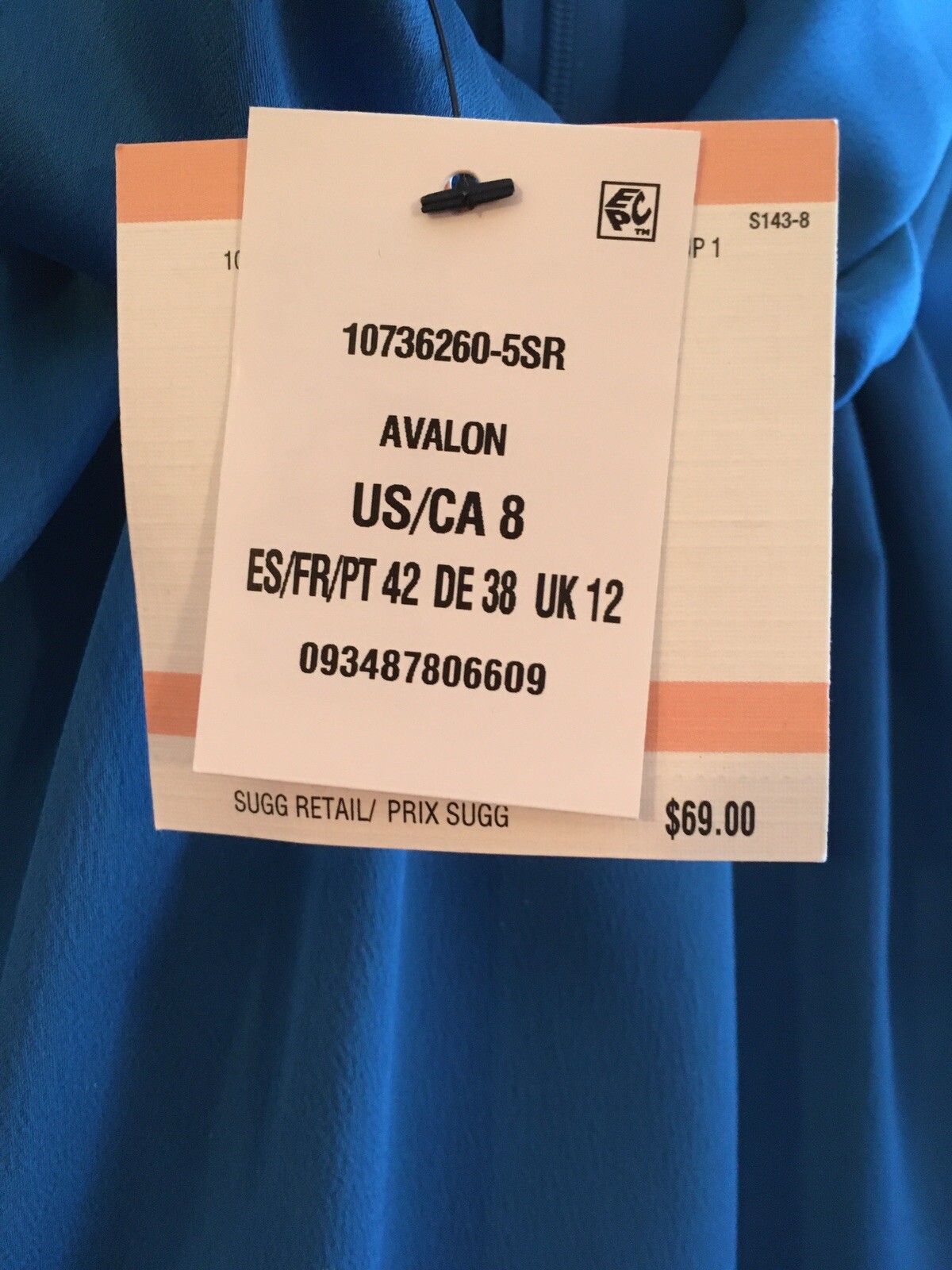 NWT Womens Cocktail Blouse Size 8 ANNE KLEIN Teal Blue Satin Wrinkle Free $69