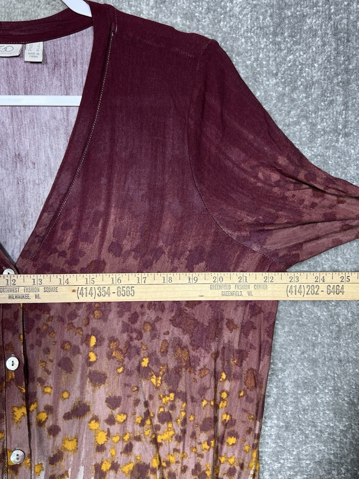 LOGO Lori Goldstein Button Up Tunic Cardigan Womens Size L Animal Print Pockets