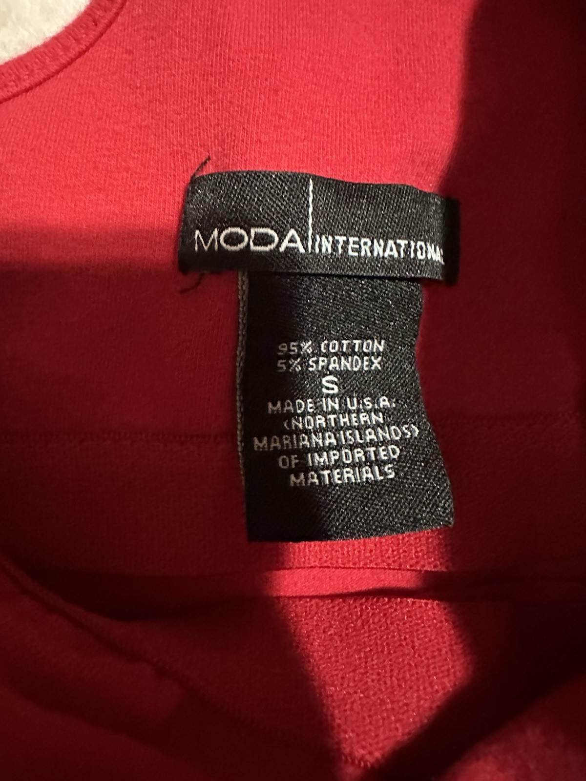 Moda International Y2K Racerback Tank Top With Built In Bra Size S Made In USA