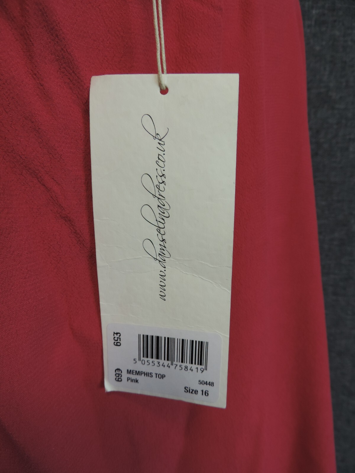 Damsel in a Dress Memphis Top Pink UK 16 RRP £59 LN039 CC 12