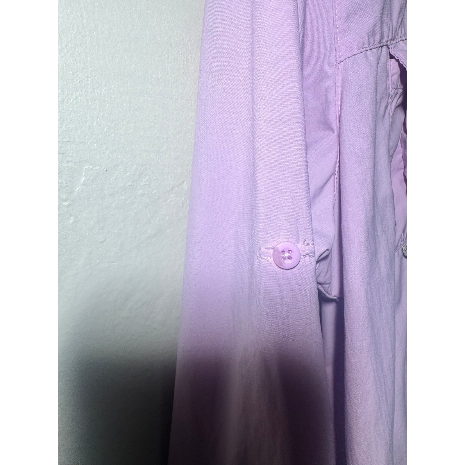 Magellan Outdoors Womens XL Purple Fish Gear Long Sleeve Fishing Shirt Relaxed