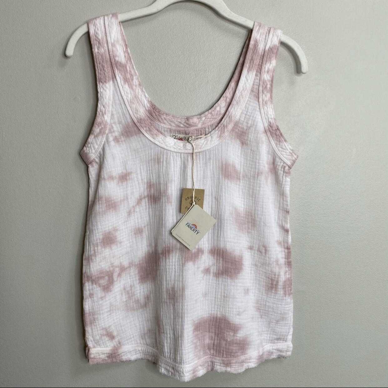 NWT Faherty Brand Ventura Tie Dye Dream Cotton Gauze Topanga Tank Top