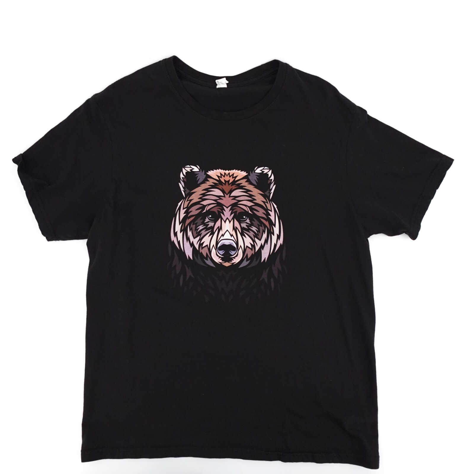 Bear Shirt Womens teens Extra Large Slim Black T-Shirt Graphic Outdoor Hiking
