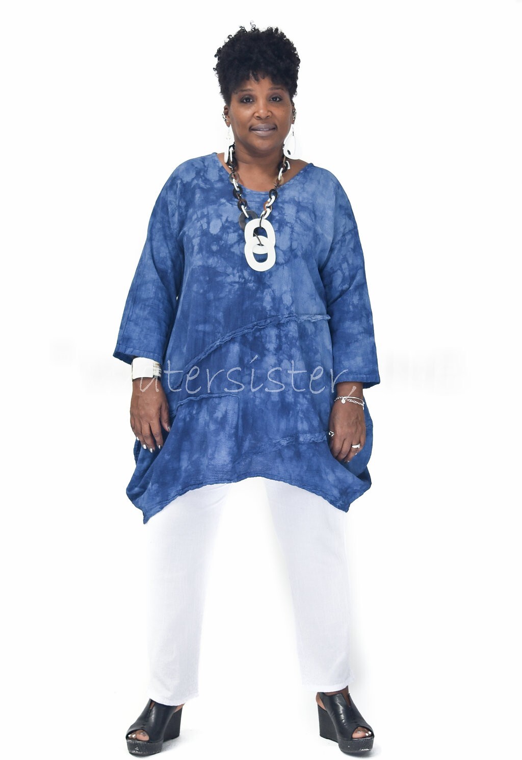 WATERSISTER Cotton Gauze DIVA Tunic Balloon Top 1(M/L/XL) 2(1X/2X) oh my COLORS