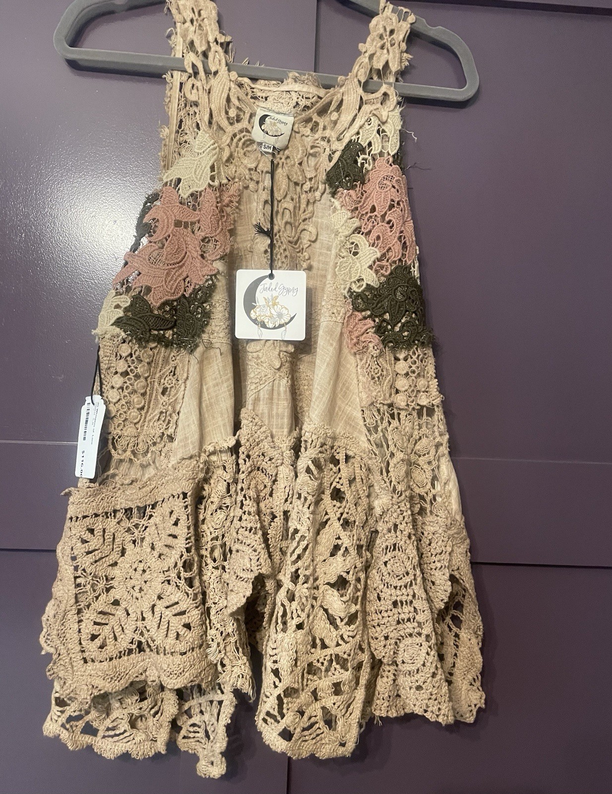Jaded Gypsy Whispers Of Lace Tank-size-small/medium