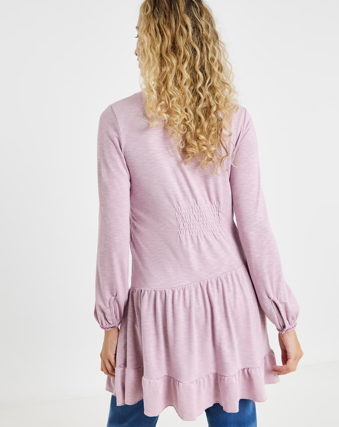 JOE BROWNS PALE LILAC EMBROIDERED SIDE TIE JERSEY TUNIC Size 8-10 – RRP £50