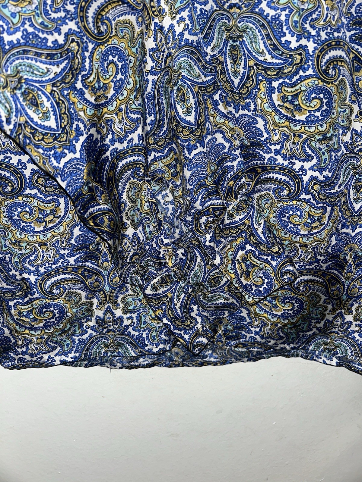 J.Crew Blue Floral 100% Silk Boho Cottage Business Career Blouse Size 8