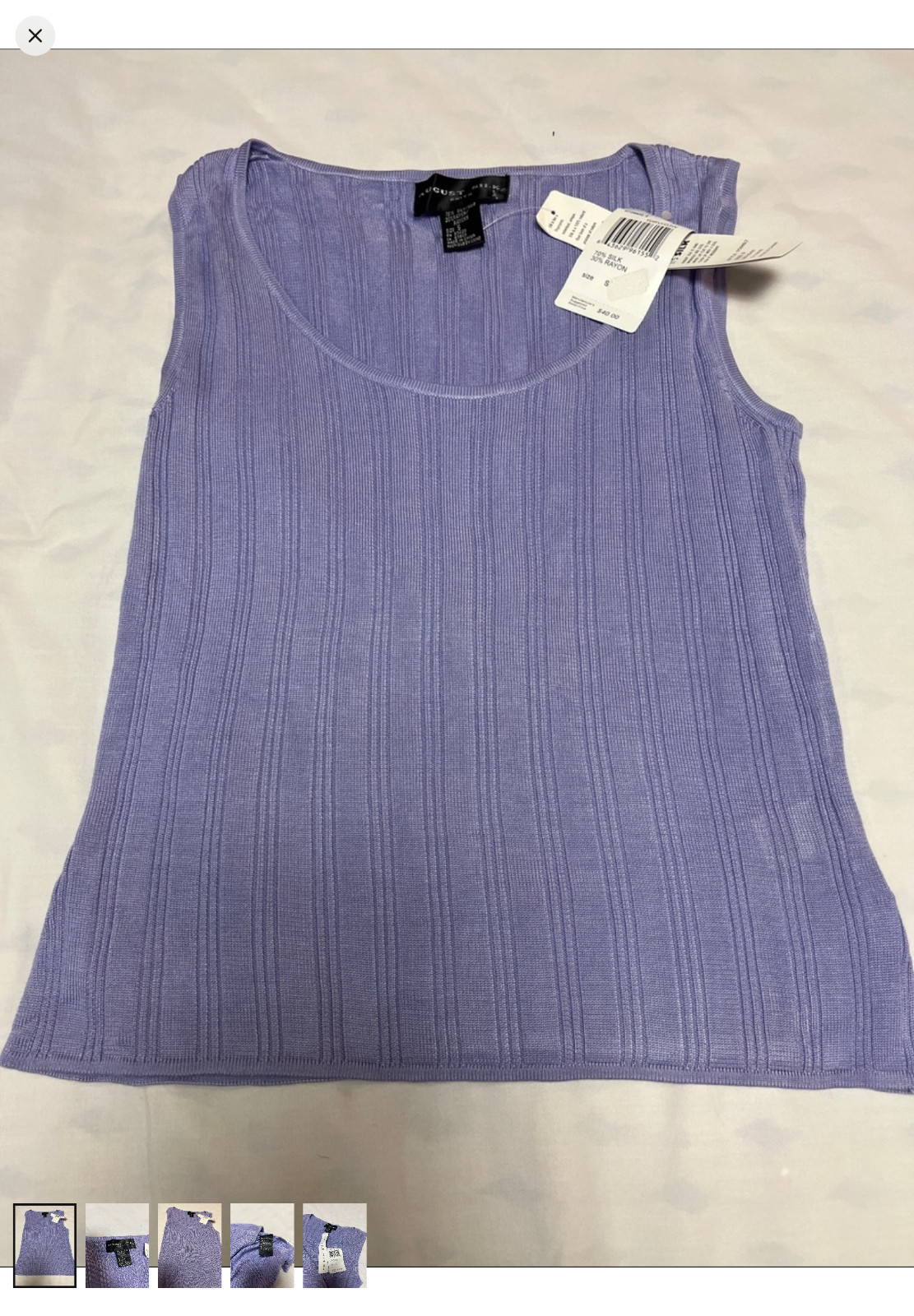 Silk/Rayon August Silk Lavender Tank