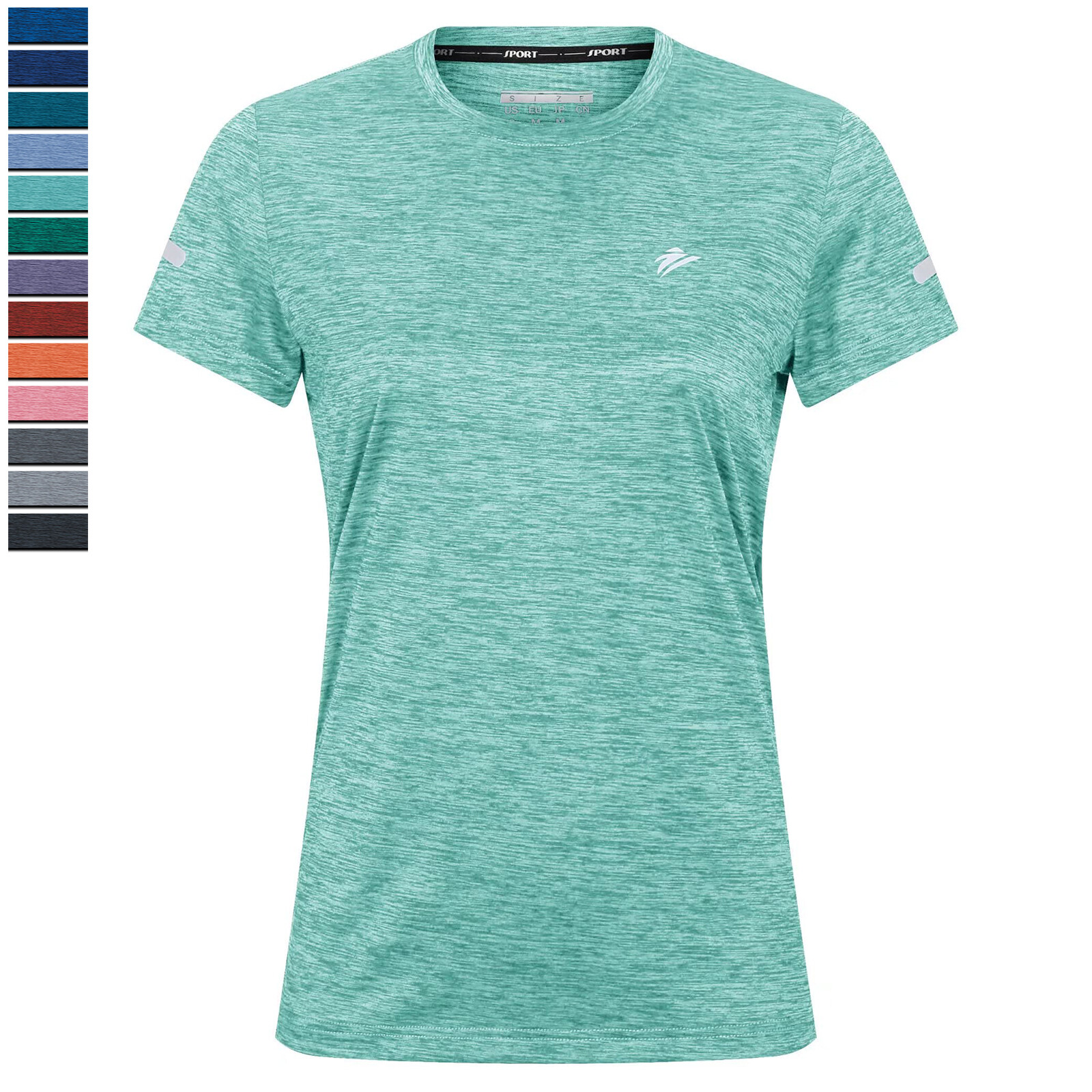 Women Gym Workout T-Shirts Short Sleeve Athletic Training Quick Drying Sport Tee