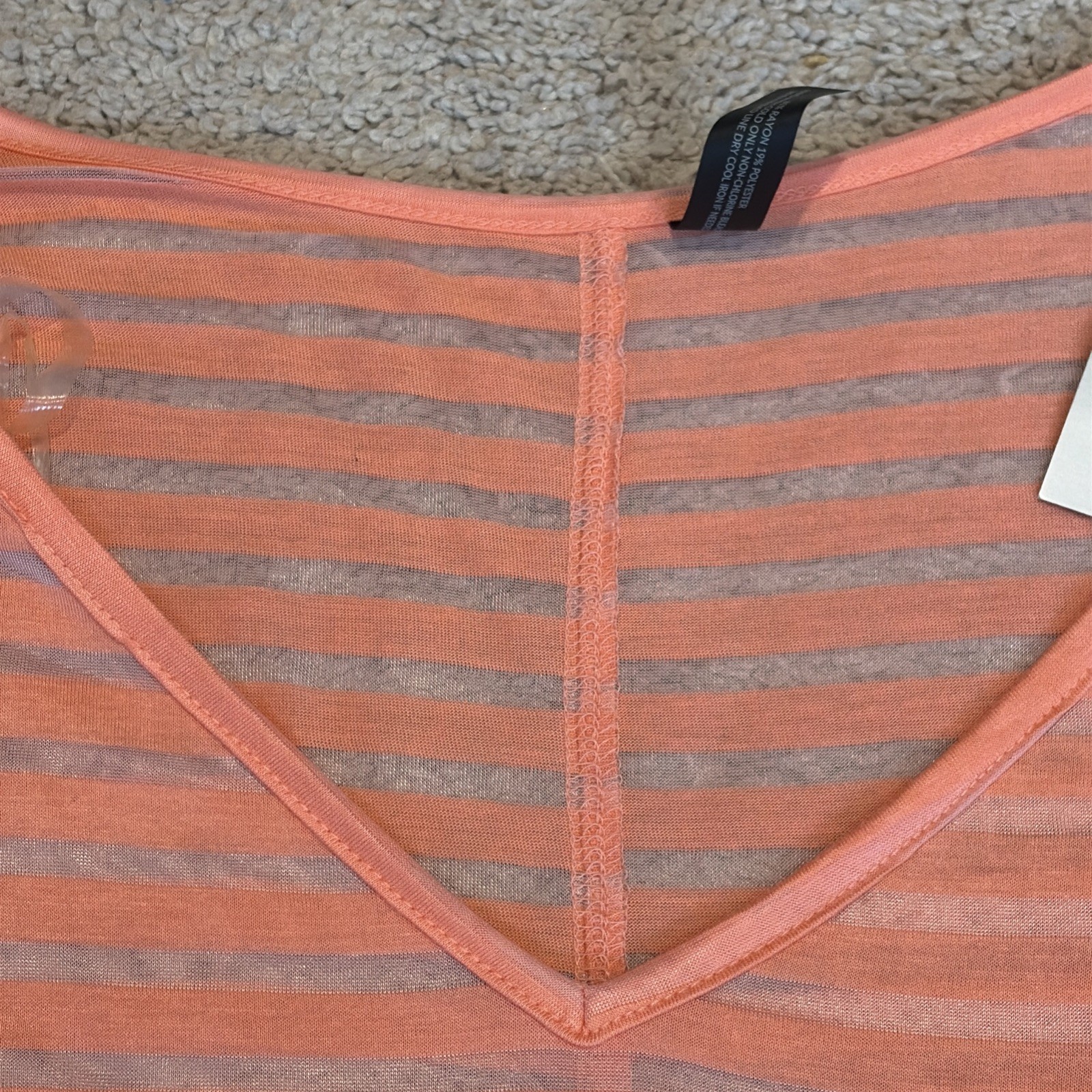 Lane Bryant Shadow Stripe Dolman Sleeve Top Size 18/20 Oversized Sheer Boho NWT