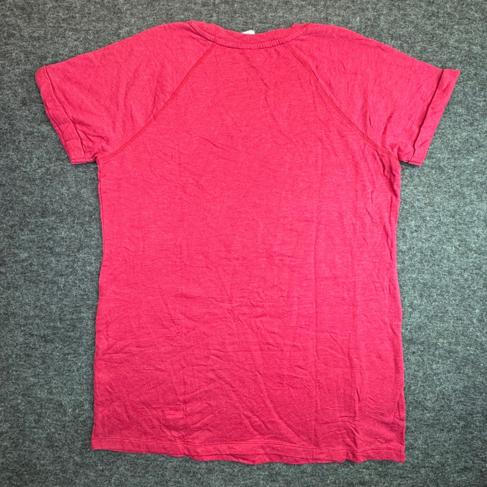 Jockey Short Sleeve Crew Neck Shirt Womens Large Pink Side Pockets Fleece Lined
