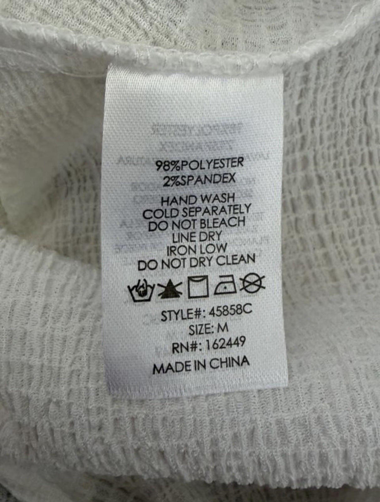 Milk + Honey Women’s White Solid Strapless Sleeveless Knit Blouse Top M