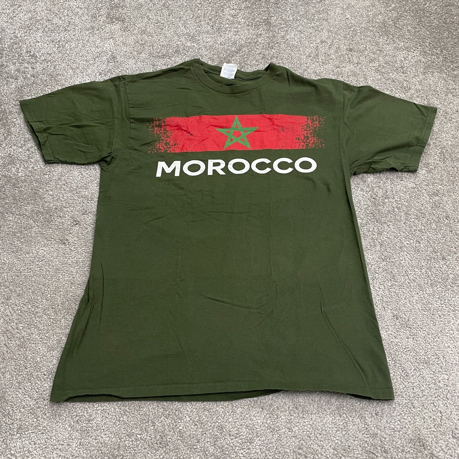 Port & Company Ring Spun Graphic T-Shirt Unisex Adult Medium Green Morocco Tee