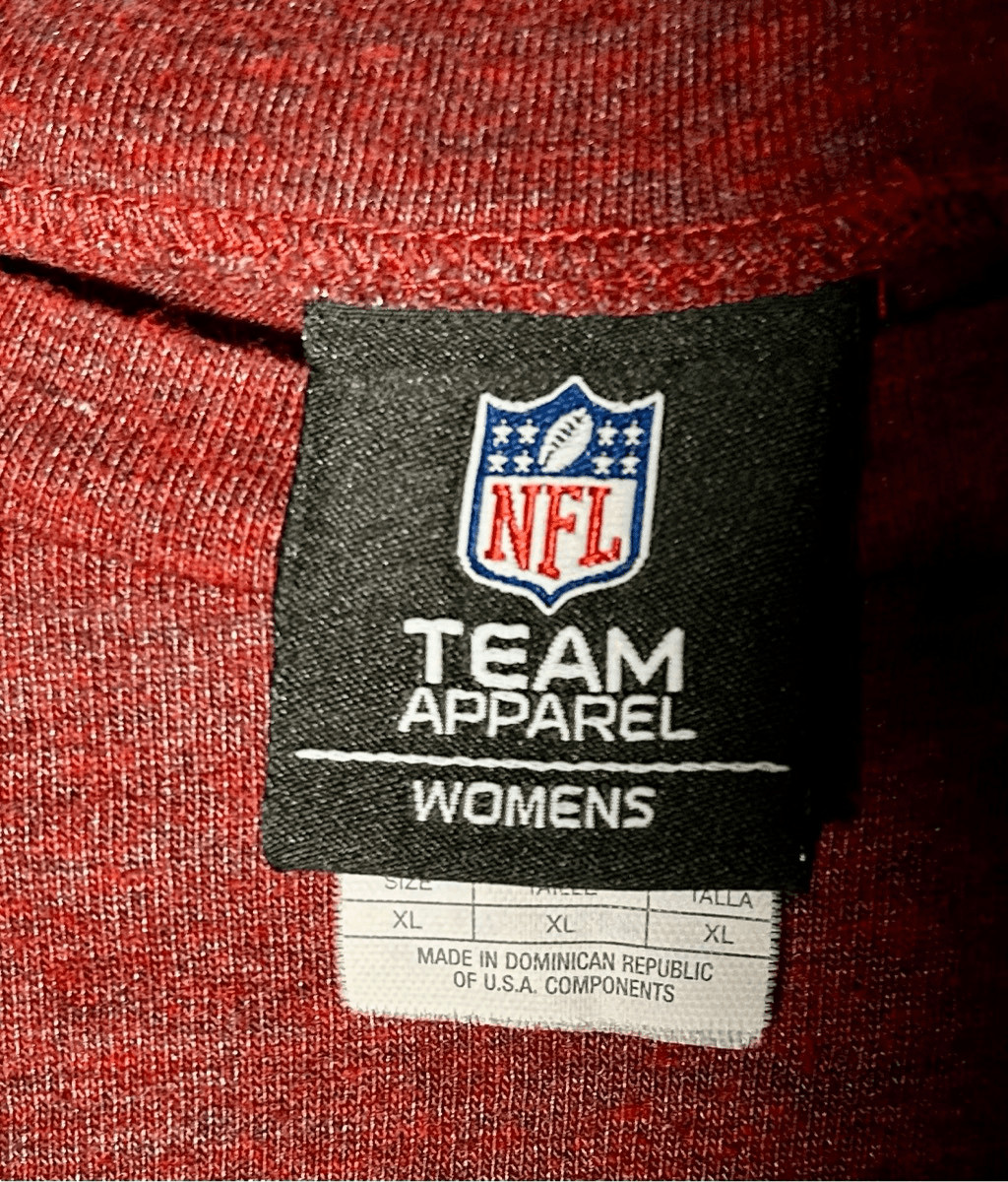 Washington Redskins NFL Women’s Long Sleeve T-Shirt Burgundy & Gray Sz XL